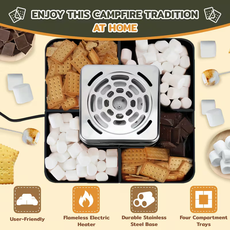 Marshmallow Roaster Table Top with Flamesless Heater