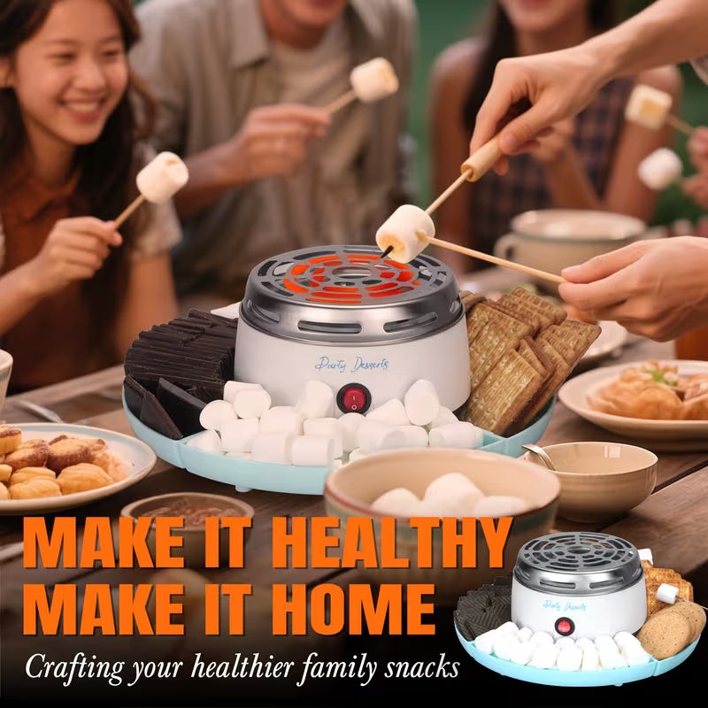 Electric S'mores Station, Indoor Tabletop Marshmallow Roaster Kit